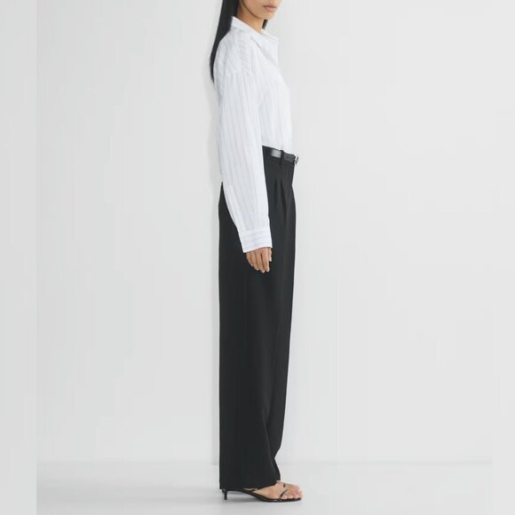 Aritizia Wilford Effortless Pant Japanese Crepette High Rise Wide Leg Size 10 - Picture 8 of 13